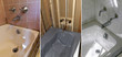 Bathtub and Tiles Installation Progression, Before, During and After