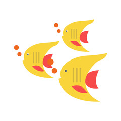 Canvas Print - Fish Summer Holiday Logo Icon Design