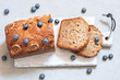 banana bread with blueberries