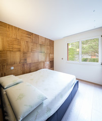 Wall Mural - Bedroom with parquet in modern apartment