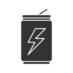 Poster - Energy drink can glyph icon