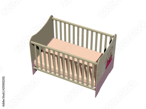 Kinderbett Mit Gitterstaben Buy This Stock Illustration And
