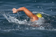 © pavel1964 - Man swimmer swimming crawl in blue sea,training for triathlon