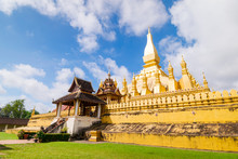 Buddhist Temple In Vientiane, Laos.