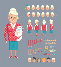 Granny Constructor Collection Vector Illustration