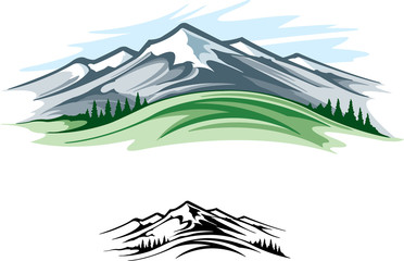 Wall Mural - Mountain range