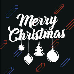 Merry Christmas typography.