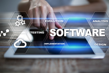 software development. data digital programs system technology concept.