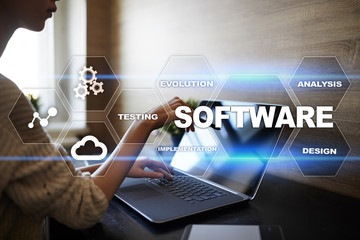software development. data digital programs system technology concept.