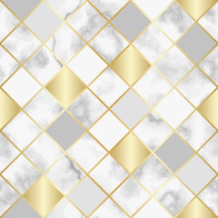 Wall Mural - Marble Luxury Geometric Seamless Pattern