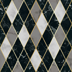 Wall Mural - Marble Luxury Geometric Seamless Pattern