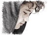 © Ole - Sad troubled hispanic 13 years old school boy teenager wearing a hoodie posing outdoor  - drawing impression