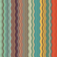 Aufkleber - Retro style colorful vertical zigzag lines background.