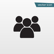 © ihorsw - Group People, person icon. Friends sign. Round vec