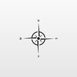 Compas icon isolated on background. Modern flat compass pictogram, business, marketing, internet con