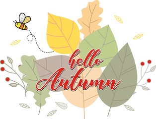 Wall Mural - Hand draw   of Hello Autumn