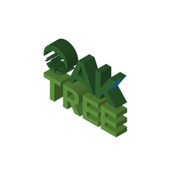 Poster - oaktree isometric right top view 3D icon