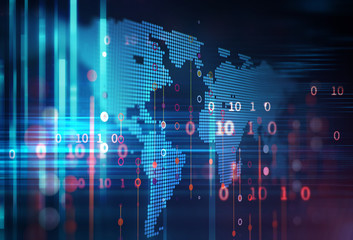 Big data futuristic visualization abstract illustration
