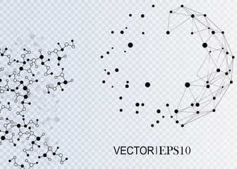 Connection concept. Geometric vector background for business or science presentation.