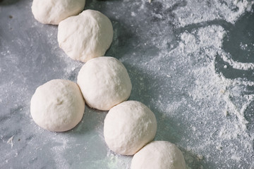 Chapati, Tandoori naan or roti - indian. Baked dough in earthen jar.