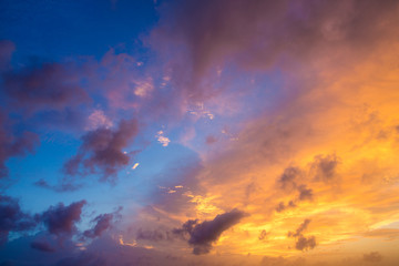 Canvas Print - sunset and sunrise sky. orange sunset sky. Beautiful sky.