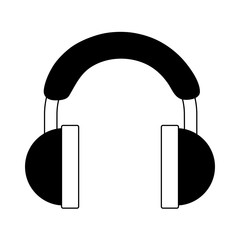 Sticker - Music headphones symbol vector illustration graphic design