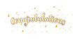 congratulations Gold celebration background with confetti.