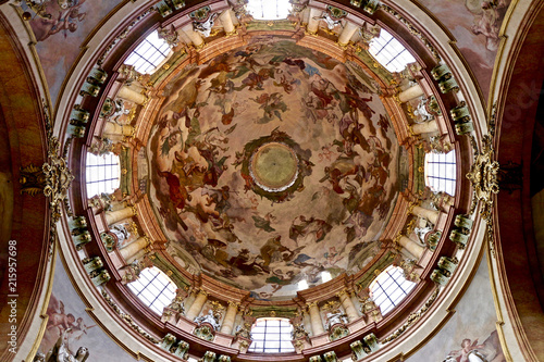 Cathedral Dome With Religious Fresco Christian Paintings On A