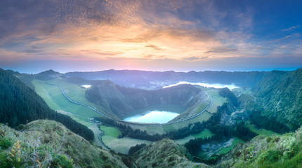 Wall Mural - mountain landscape ponta delgada island, azores