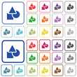 Basic geometric shapes outlined flat color icons