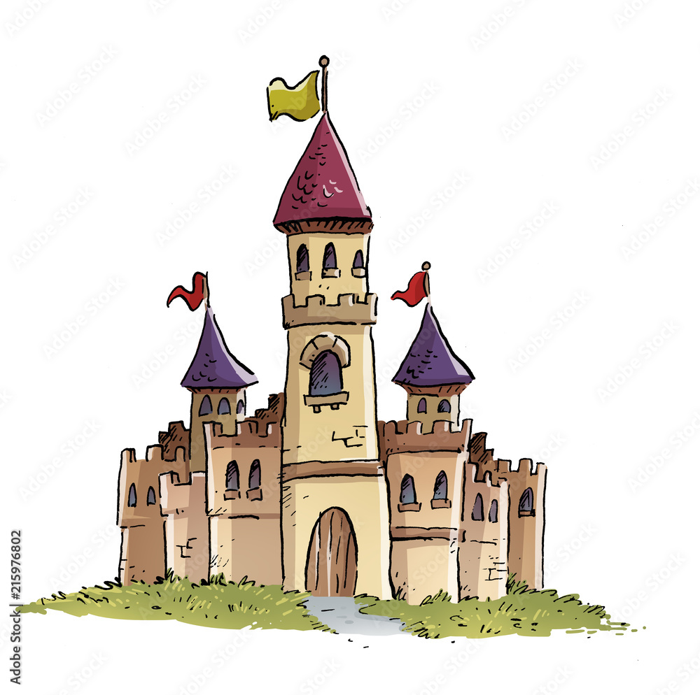 castillo medieval - obrazy, fototapety, plakaty 