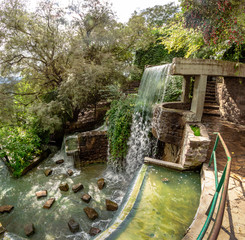 Wall Mural - Cerro San Bernardo Hill waterfall fountain - Salta, Argentina