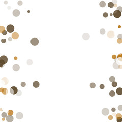 Gold, white and gray confetti transparent dots.