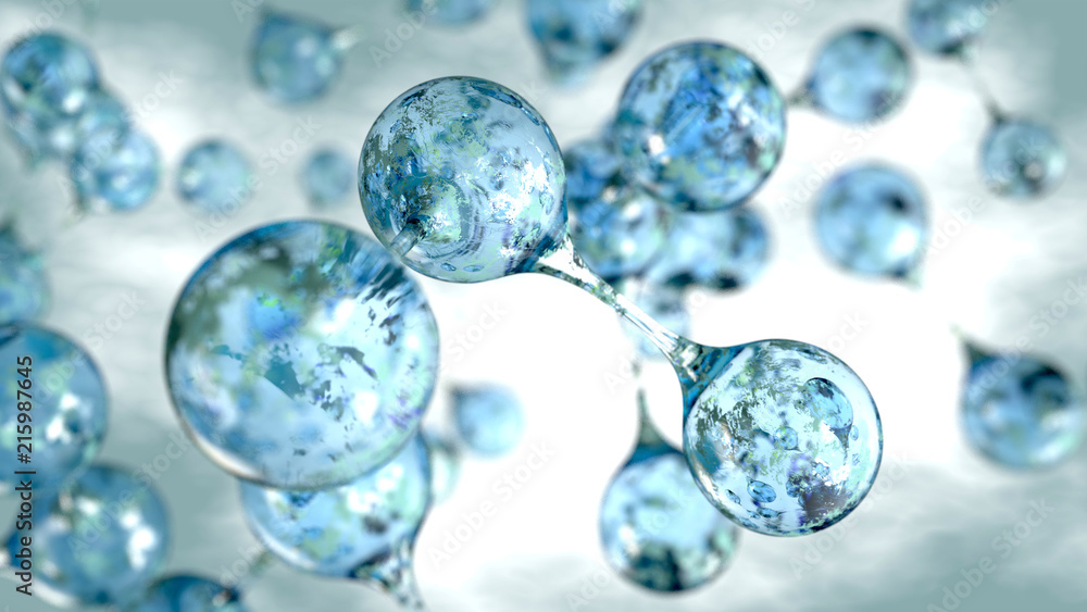 3d molecules of water concept background Stock Illustration | Adobe Stock