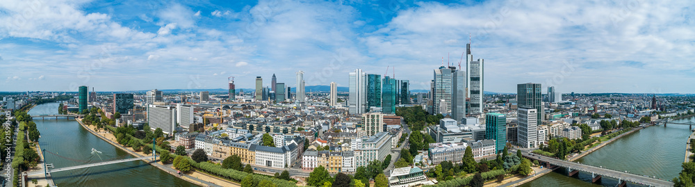 Luftbild Frankfurt am Main Innenstadt - obrazy, fototapety, plakaty 