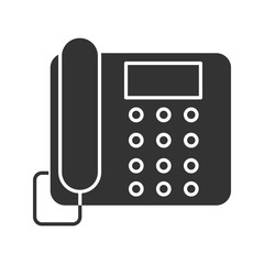 Landline phone glyph icon