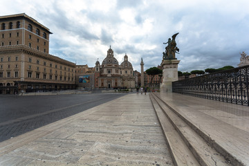 Piazza venezia early morning clody sky