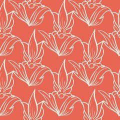 Art damask decorative seamless pattern in simple style