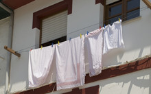 Clothes Are Hanging On A Clothesline