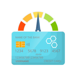 Wall Mural - indicator of credit score, approval of solvency and creditworthiness.