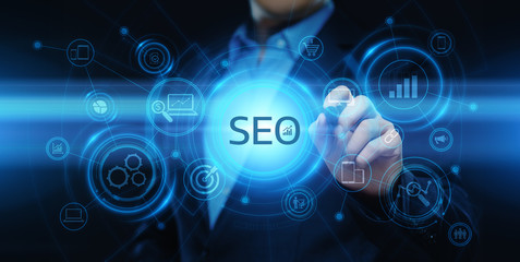 SEO Search Engine Optimization Marketing Ranking Traffic Website Internet Business Technology Concept