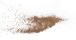 Pile dirt isolated on white background, top view