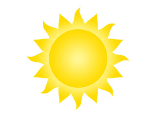 symbol of the sun on a white background