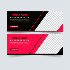 Wall Mural - Black and red banner. Black Friday. Gift card. Voucher. Abstract brochure. Banner set template. 