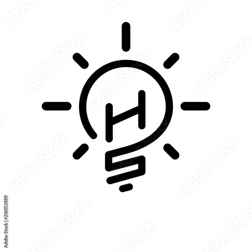 Hs Initial Letter With Creative Bulb Logo Vector Element Initial Letter Bulb Logo Template Buy This Stock Vector And Explore Similar Vectors At Adobe Stock Adobe Stock