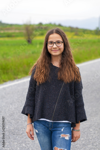 Yesillik Ve Ciceklerin Onunde Kiz Cocugu Bulanik Arka Plan Buy This Stock Photo And Explore Similar Images At Adobe Stock Adobe Stock