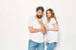 © SHOTPRIME STUDIO - woman man white t-shirt logo
