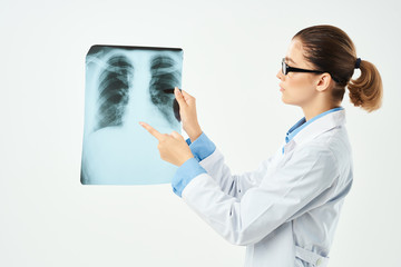 doctor looking at xray