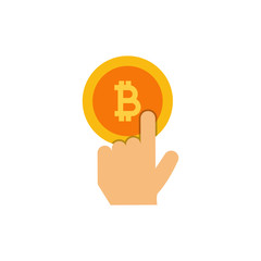 Poster - Touch Bitcoin Cryptocurrency Logo Icon Design