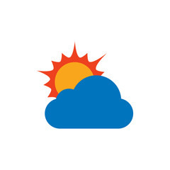 Wall Mural - Sun Weather Logo Icon Design